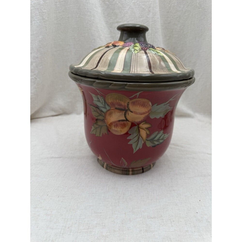 Tracy Octavia Hill Fresh Delicacies Covered Casserole Dish Fruit Kitchen Decor